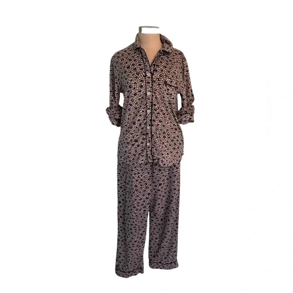 DKNY 2 piece fleece pajama set